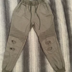 Olive Cuffed Joggers